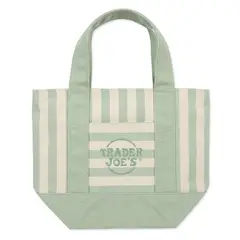 TRADER JOES - Bolso Tote Bag Mini de Lona a Rayas - edicion 2026