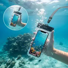 IRM - Funda Sumergible Impermeable Celular Cierre Magnetico Estuche Universal Protector Agua Playa Piscina