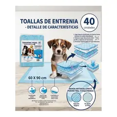 EKOI - Sabanillas de perros mascotas pack 40und 90 x 60 cm