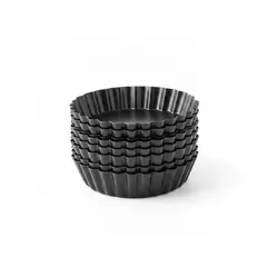DISPARO - Set 12 Molde Mini Tartaleta Metal Desmontable Reposteria 8Cm