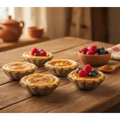 DISPARO - Set 12 Moldes Mini Tartaleta Aluminio Reposteria Horno 4cm