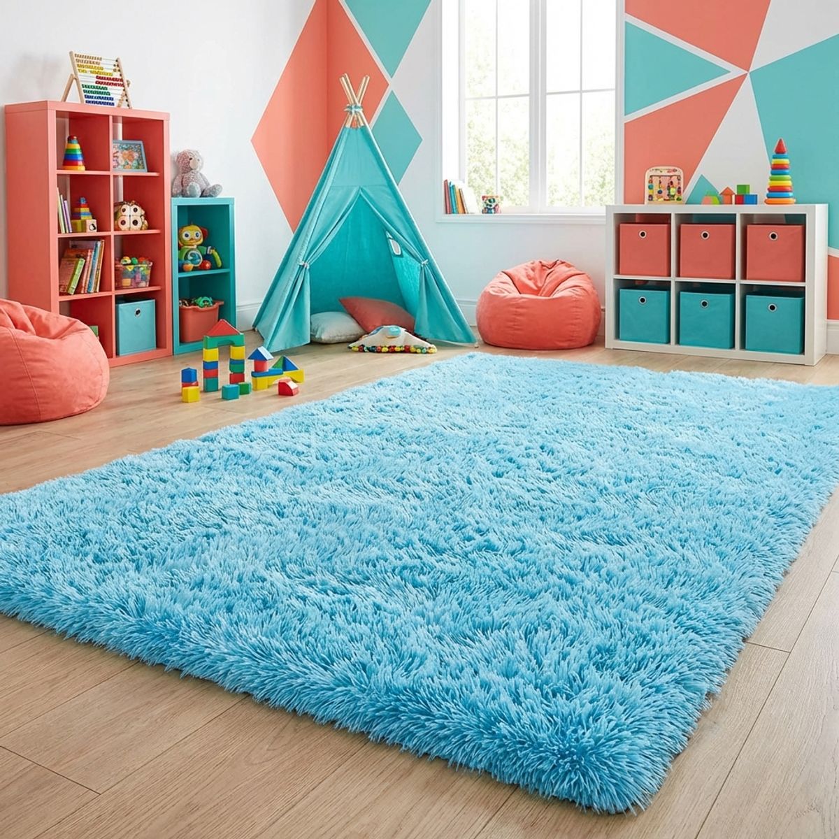 ARMONIA - Alfombra Living Armonia 150x200 cm Pelo Medio Color Celeste Calipso 026
