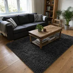 ARMONIA - Alfombra Estilo Shaggy 150X200 Plomo Modelo 026