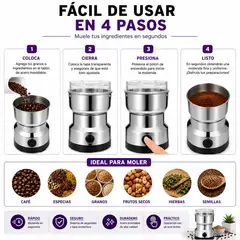 GENERICO - Moledor Molinillo Eléctrico Moledor De Café Gris