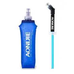 AONIJIE - Botella Soft Flask Trail Running TPU con Bombilla 500ml