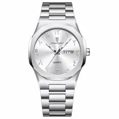 STARTECHOFFICE - Reloj Analógico de Cuarzo para Hombre 40 mm con Calendario, Cristal Hardlex, Acero Inoxidable