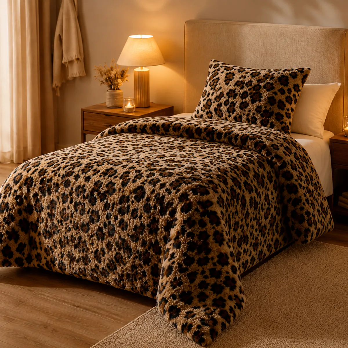 SAFARI - Plumon Safari animal print 1.5 plazas