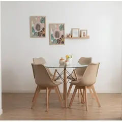 GENERICO - Grupocruzados.cl comedor circular 120cm mas 6 sillas tulip