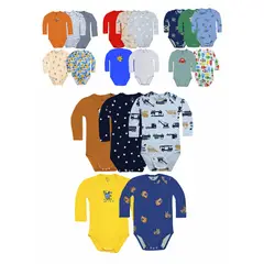 BEBEPELU - Pack 5 Body Manga Larga Surtido Niño