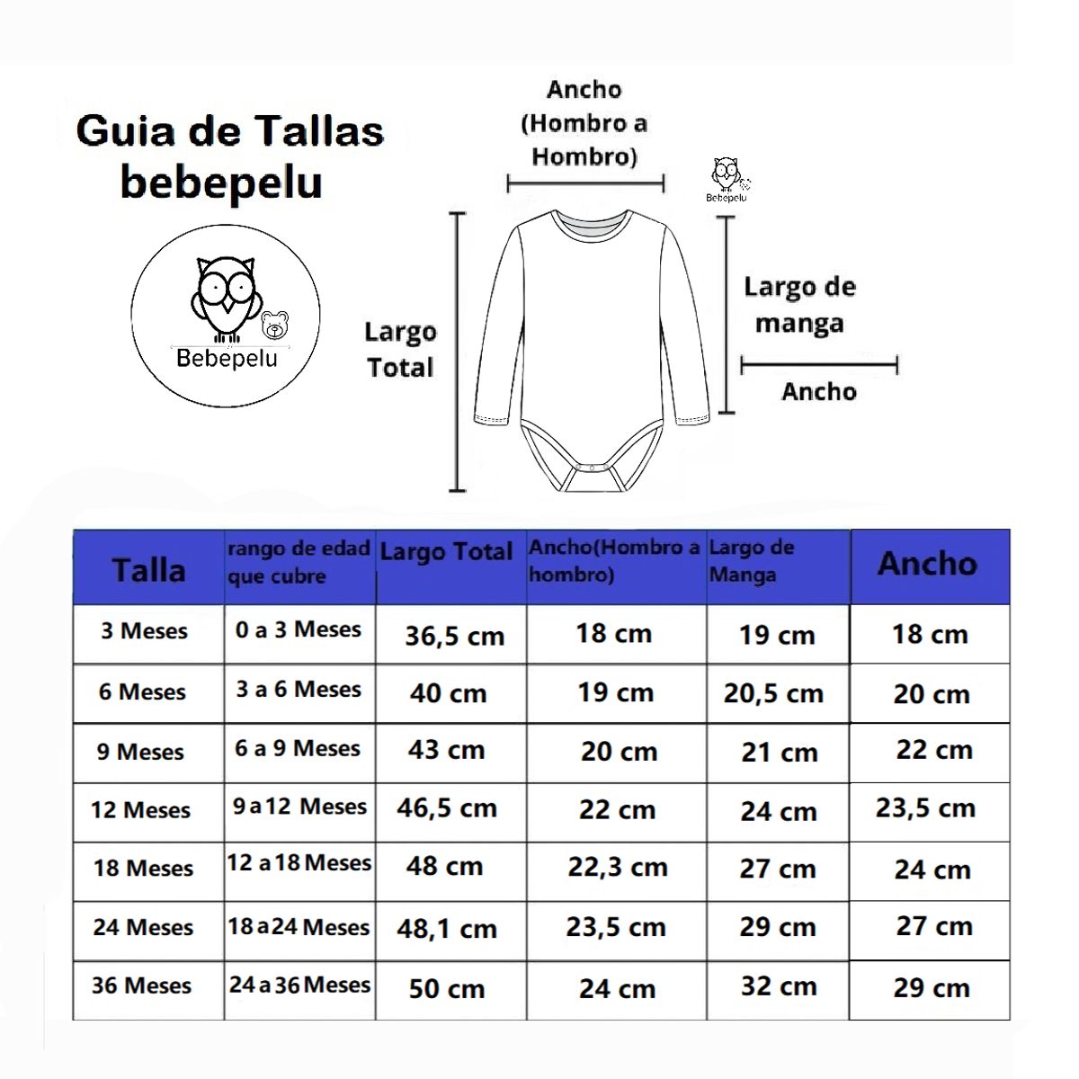 BEBEPELU - Pack 5 Body Manga Larga bebepelu Surtido Niño