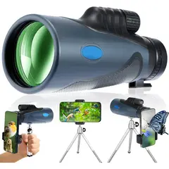 KUANGYE - Telescopio Monocular Profesional Full Hd 10-30x 50 Prismatic