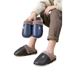 QIKUN - Pantuflas Impermeables Unisex Pantuflas Hombre Mujer Ecocuero