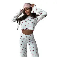 TIOZONEY - Pijama Modal Mujer - Blanco