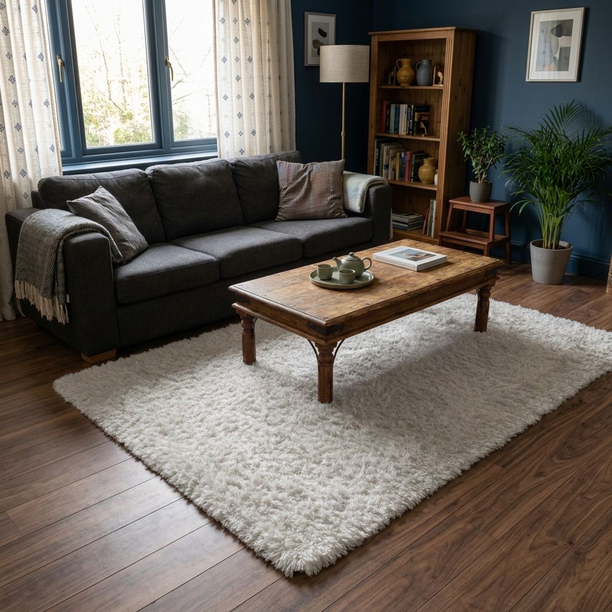 ARMONIA - Alfombra Armonia Pelo Medio Blanco 150x200 cm Decorativa Living 026