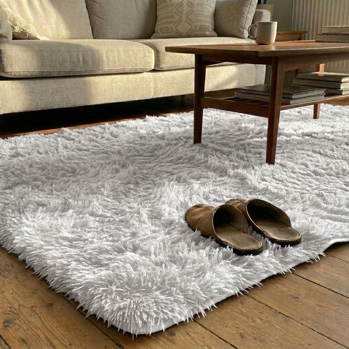 ARMONIA - Alfombra Armonia Pelo Medio Blanco 150x200 cm Decorativa Living 026