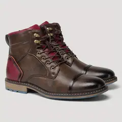 VATYERTY - Botas de hombre con parte superior de PU y suela de goma