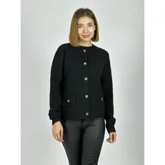 ENIGMATICA BOUTIQUE - Sweater Tipo Blazer Paño Botones Dorados