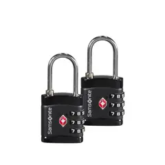 SAMSONITE - Set 2 Candados Combilock 3 dígitos Global Negro
