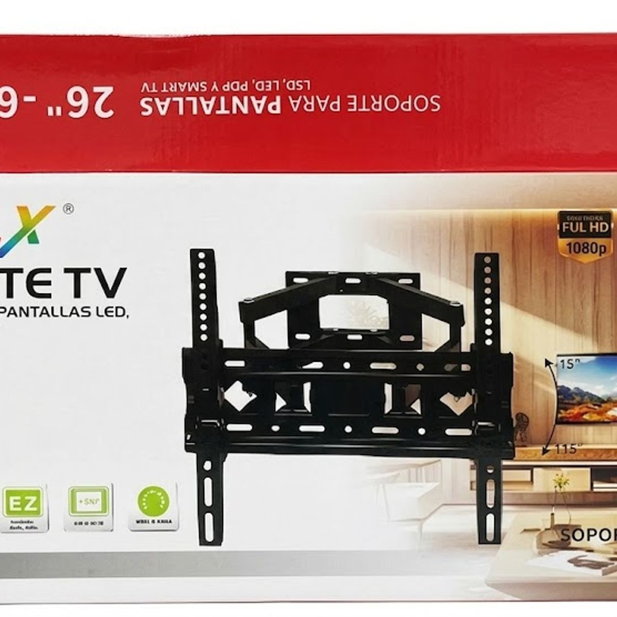 GENERICO - Soporte Para Tv De 26 A 65 Pulgadas/ Soporta Hasta 40kl Negro