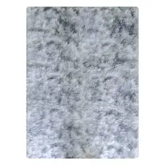 GENERICO - Alfombra Peluda Poliéster Pelo Largo 195x230cm Modelo Plomo Claro