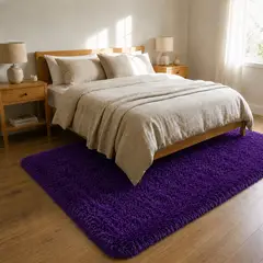ARMONIA - Alfombra Shaggy 150x200 cm Morado Decorativa Modelo 026