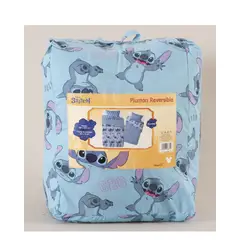 MASHINI - Plumón 1.5 Plazas Stitch Celeste