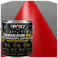 EPOXY - Pintura Demarcación Vial Termoplástica - Estacionamientos Premium - Galon - ROJO SEÑALES
