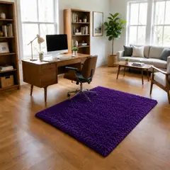 ARMONIA - Alfombra de Living Shaggy Morada 150x200 cm Poliéster Rectangular 026
