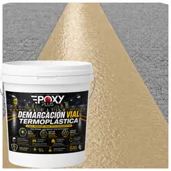 EPOXY - Pintura Demarcación Vial Termoplástica - Estacionamientos Premium - Tineta 10 Litros - BEIGE