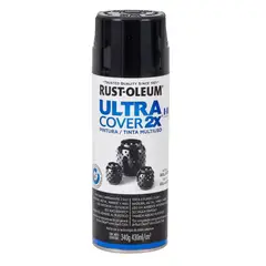 RUST OLEUM - Spray Pintura Rust-Oleum Ultra Cover Negro Brillante 340 g