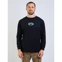 RUSTY - Polera ML Target Negro Hombre