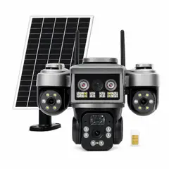 DOPA - Cámara Solar 3 Lentes 4g Con Chip Incluido Exterior Yoosee