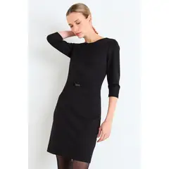ASH - Vestido Jumper Cuello Redondo Mujer Negro