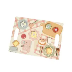 VAIS - Juego Niños Madera Set Accesorios Desayuno Juguete Educativo Vkids