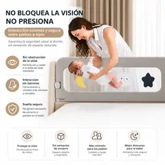 GENERICO - Baranda De Cama Seguridad Bebé Plegable Ajustable 120cm