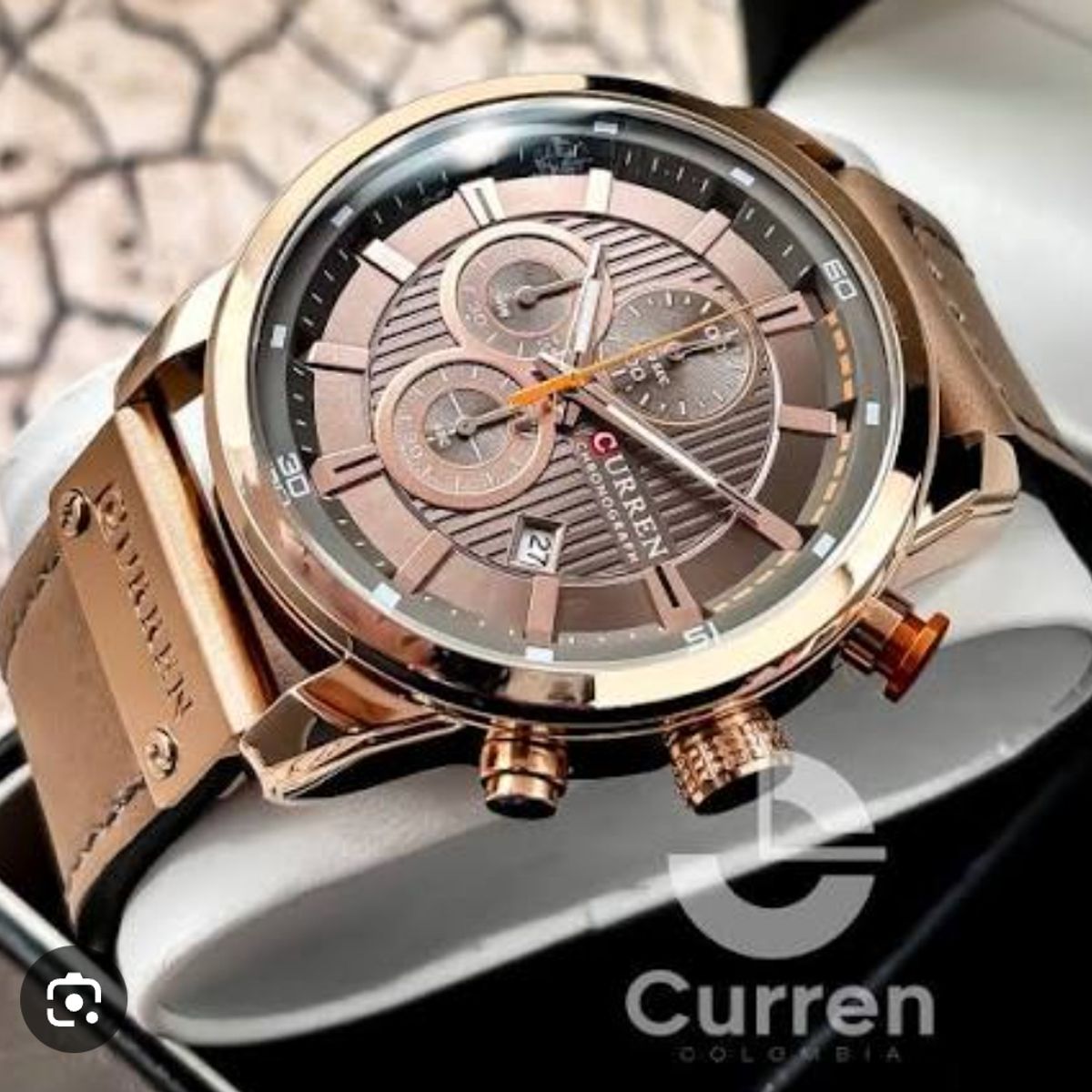 CURREN - RELOJ MARCA CURREN 8291-3 HOMBRE ANALOGO CRONOMETRO METAL