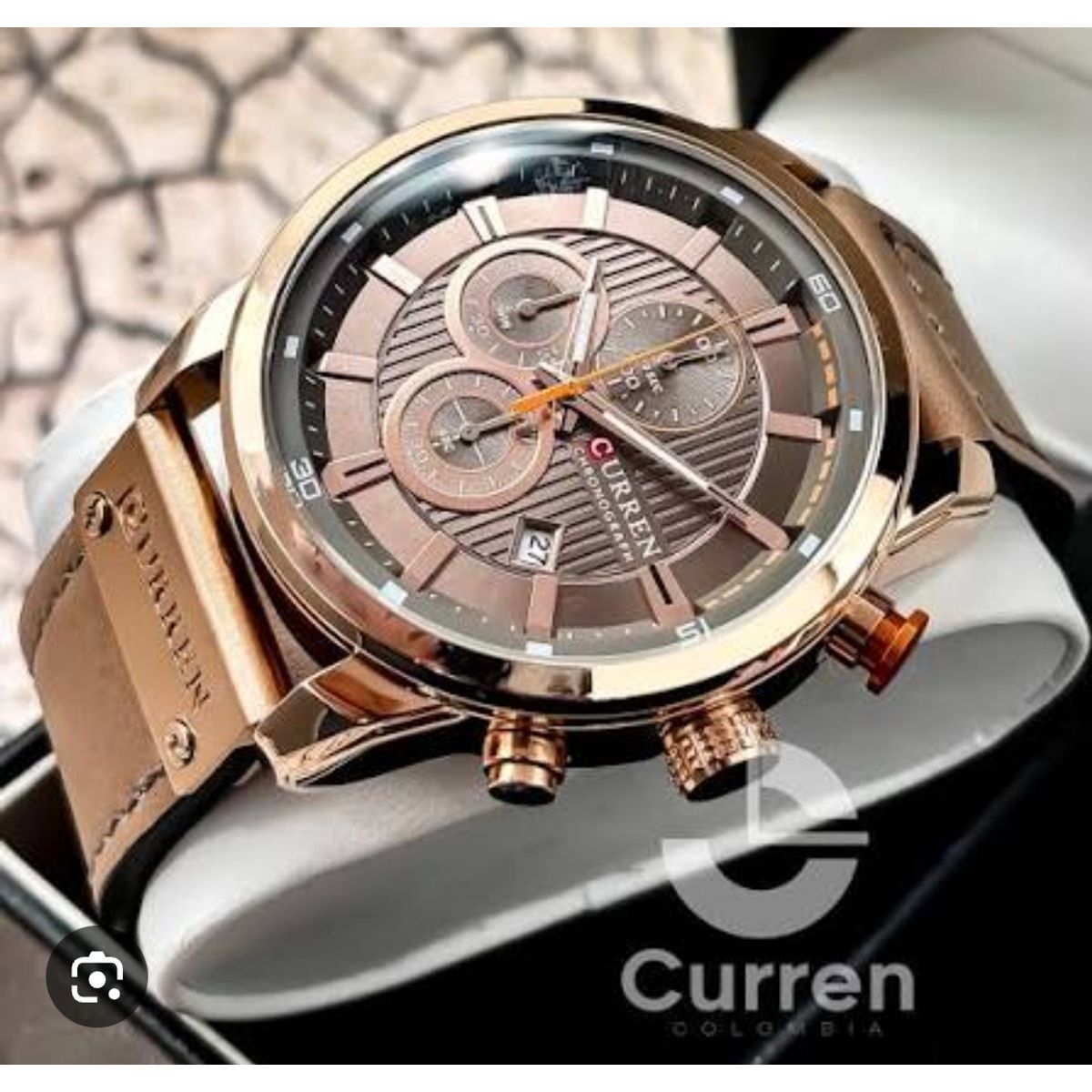 CURREN - RELOJ MARCA CURREN 8291-3 HOMBRE ANALOGO CRONOMETRO METAL