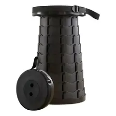 GENERICO - Taburete Plegable Portátil Negro Super Practico 45cm