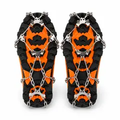 GENERICO - Crampones para Nieve y Hielo 8 Puntas de Acero Inoxidable Antideslizante