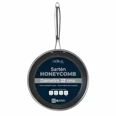 DORAL - SARTEN HONEYCOMB ACERO INOXIDABLE 22 CM