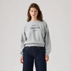 LEVIS - Polerón Mujer Vintage Boxy Crew Gris