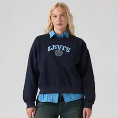 LEVIS - Polerón Mujer Vintage Boxy Crew Azul
