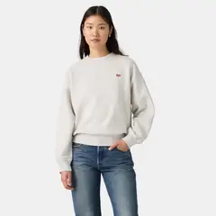 LEVIS - Polerón Mujer Everyday Crewneck Gris