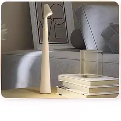 POLASUP - Lámpara de escritorio LED recargable por USB portátil y con pantalla táctil blanco rojo naranja luz