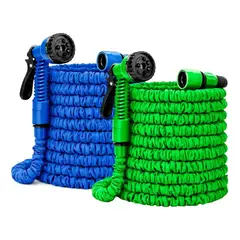 IRM - Manguera Retractil Expandible 45 M 150ft Con Pistola Colores Surtidos Azul O Verde Jardin RyL Group