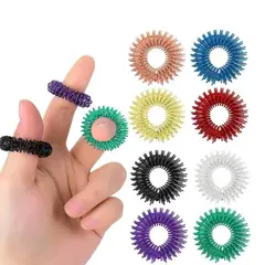 GENERICO - 5 Anillos Antiestres Metálicos De Colores BELUG