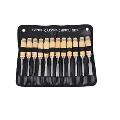 GENERICO - Juego De Cinceles Para Tallar Madera Gubia 12 Pcs