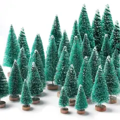 VATYERTY - 30 pcs Mini arboles artificiales para árbol de Navidad verde