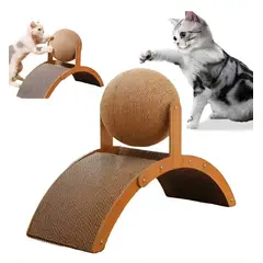 ATURE - Rascador Y Juguete Para Gatos Arco Y Bola Vertical Noria