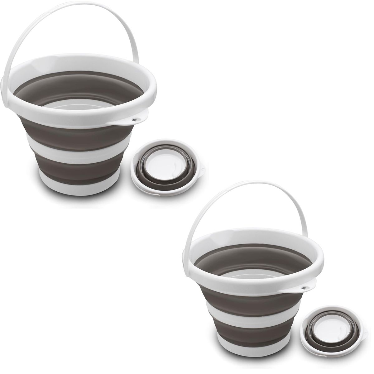 KUANGYE - 2 Piezas Cubeta Plegable/cubetas Plastico 5L